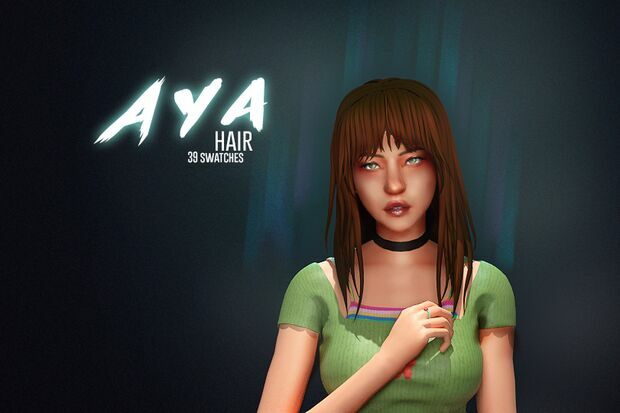 AYA Hair By DRO 1 AYA Hair By DRO Sims 4 CC