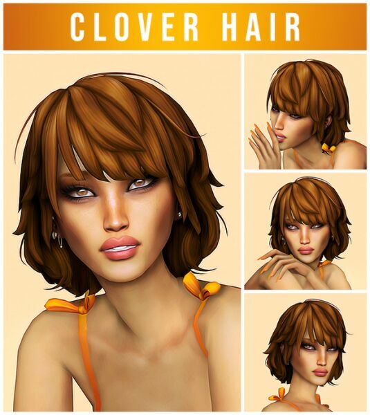 Clover Hair By Kamiiri 1 Clover Hair By Kamiiri Sims 4 CC