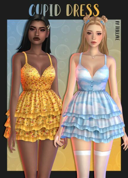 Cupid Dress By Lanathellama418 1 Cupid Dress By Lanathellama418 Sims 4 CC