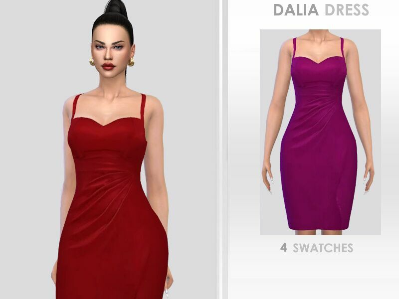 Dalia Dress By Puresim 1 Dalia Dress By Puresim Sims 4 CC