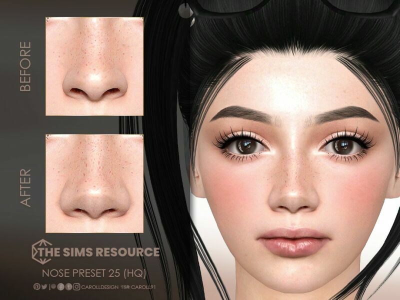 Nose Preset 25 (HQ) By Caroll91 1 Nose Preset 25 (HQ) By Caroll91 Sims 4 CC