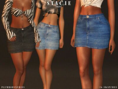 Patreon – Stacie Skirt By Plumbobs N Fries Sims 4 CC