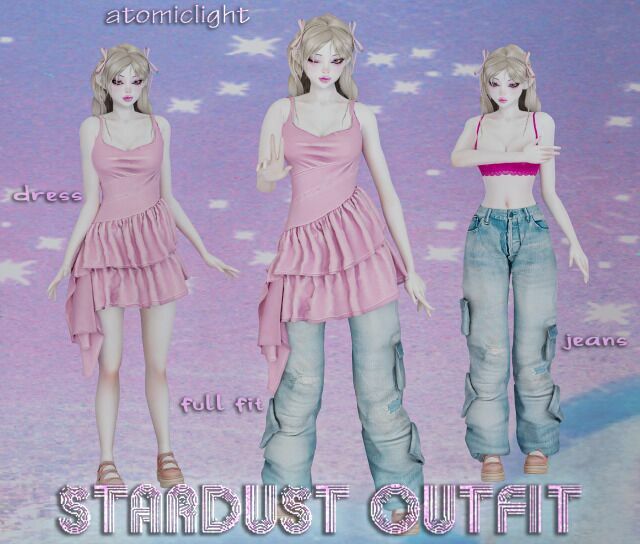 Stardust Outfit (3 Versions) By Lanathellama418 1 Stardust Outfit (3 Versions) By Lanathellama418 Sims 4 CC