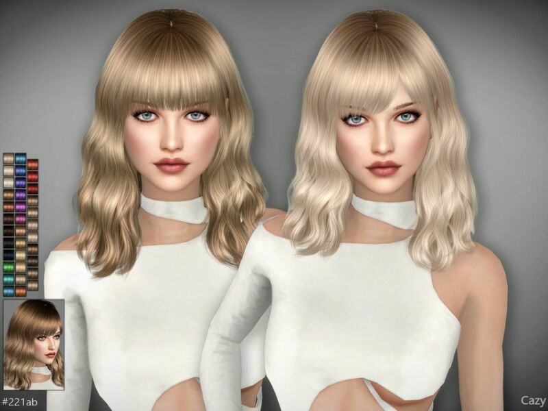 #221 – Female Hairstyles – SET By Cazy 1 #221 – Female Hairstyles – SET By Cazy Sims 4 CC
