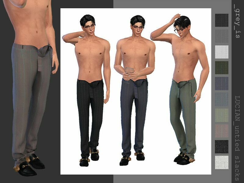 _Lucian_ 014 Untied Slacks By Greyis 1 _Lucian_ 014 Untied Slacks By Greyis Sims 4 CC