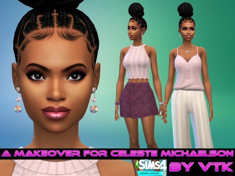 A Celeste Michaelson Makeover By VTK By VTK 1 A Celeste Michaelson Makeover By VTK By VTK Sims 4 CC