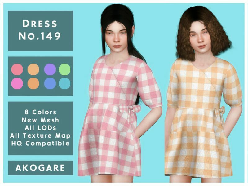 Akogare Dress NO.149 By _Akogare_ 1 Akogare Dress NO.149 By _Akogare_ Sims 4 CC