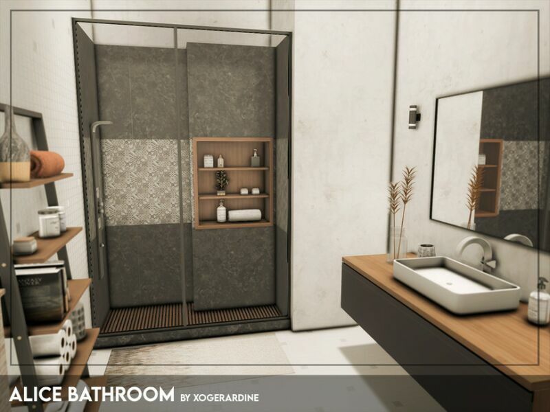Alice Bathroom (TSR Only CC) By Xogerardine 1 Alice Bathroom (TSR Only CC) By Xogerardine Sims 4 CC