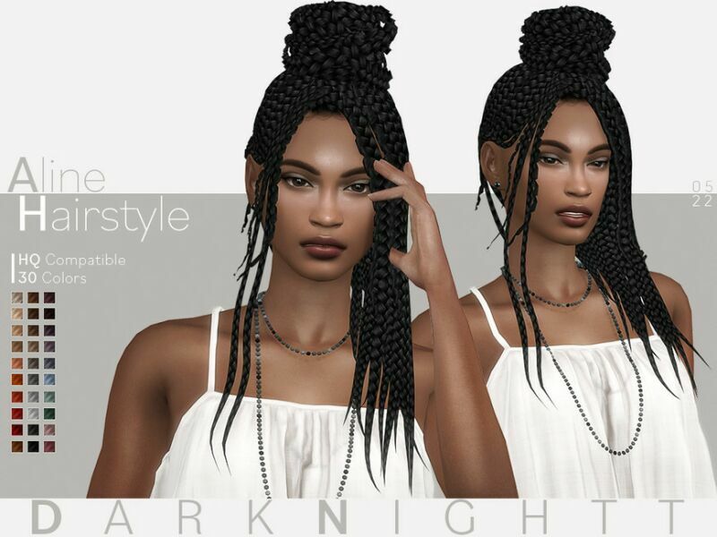 Aline Hairstyle By Darknightt 1 Aline Hairstyle By Darknightt Sims 4 CC