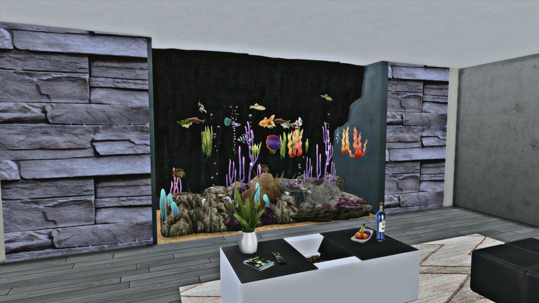 Aquarium Living Room |CC Free By Mrsbarbiex3 3 sims 4 cc aquarium living room cc free by mrsbarbiex3 2