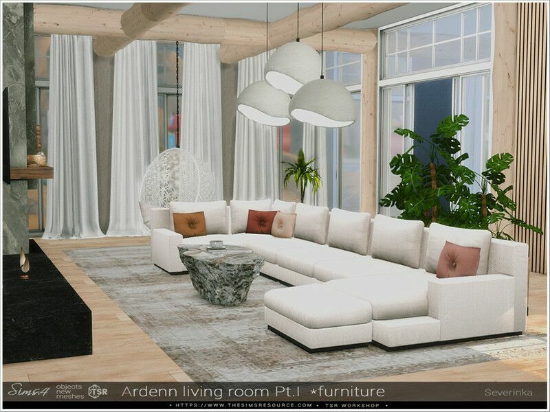 Ardenn Living Room PT.I Furniture By Severinka_ 1 Ardenn Living Room PT.I Furniture By Severinka_ Sims 4 CC