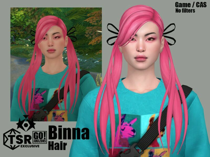 Binna Hair By Goamazons 2 sims 4 cc binna hair by goamazons 2