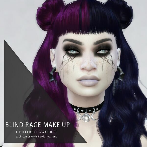 Blind Rage Make UP By Moonsongpixie 1 Blind Rage Make UP By Moonsongpixie Sims 4 CC
