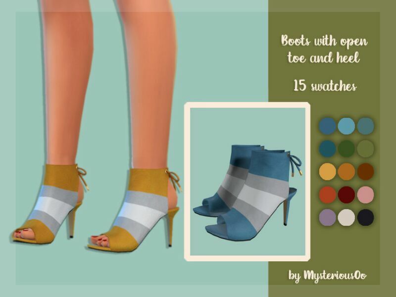 Boots With Open TOE And Heel By Mysteriousoo 1 Boots With Open TOE And Heel By Mysteriousoo Sims 4 CC