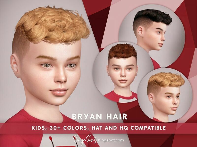 Bryan Hair Kids By Sonyasimscc 1 Bryan Hair Kids By Sonyasimscc Sims 4 CC