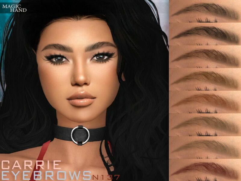 Carrie Eyebrows N137 By Magichand 1 Carrie Eyebrows N137 By Magichand Sims 4 CC