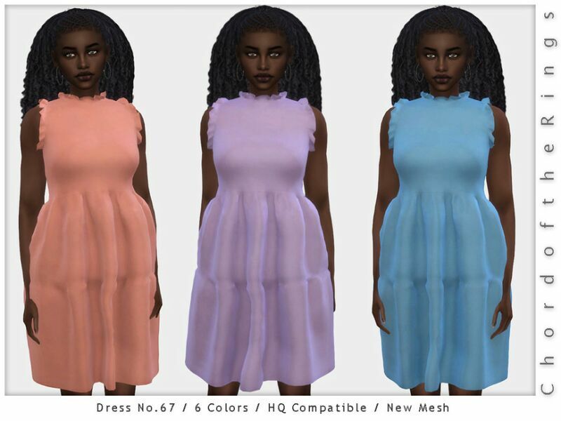 Chordoftherings Dress NO.67 By Chordoftherings 1 Chordoftherings Dress NO.67 By Chordoftherings Sims 4 CC