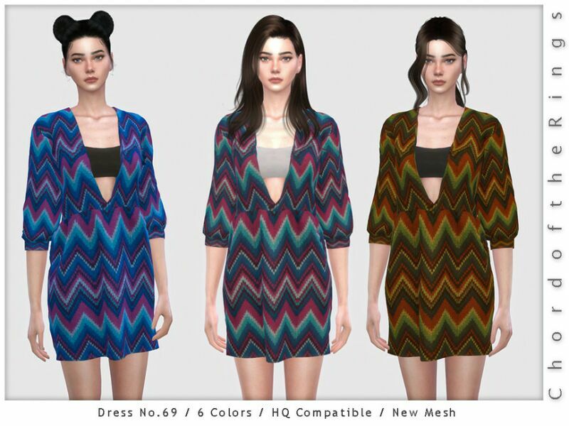 Chordoftherings Dress NO.69 By Chordoftherings 1 Chordoftherings Dress NO.69 By Chordoftherings Sims 4 CC