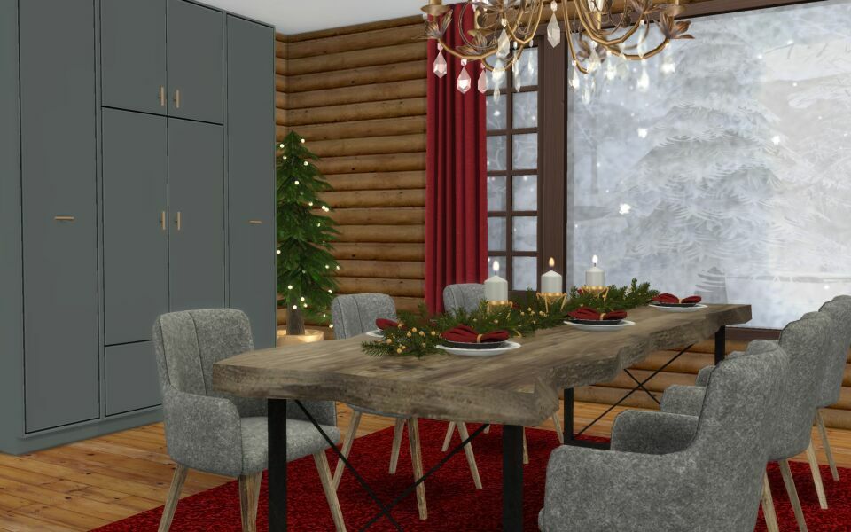 Christmas LOG Cabin CC Build By Similebuilds 10 sims 4 cc christmas log cabin cc build by similebuilds 3