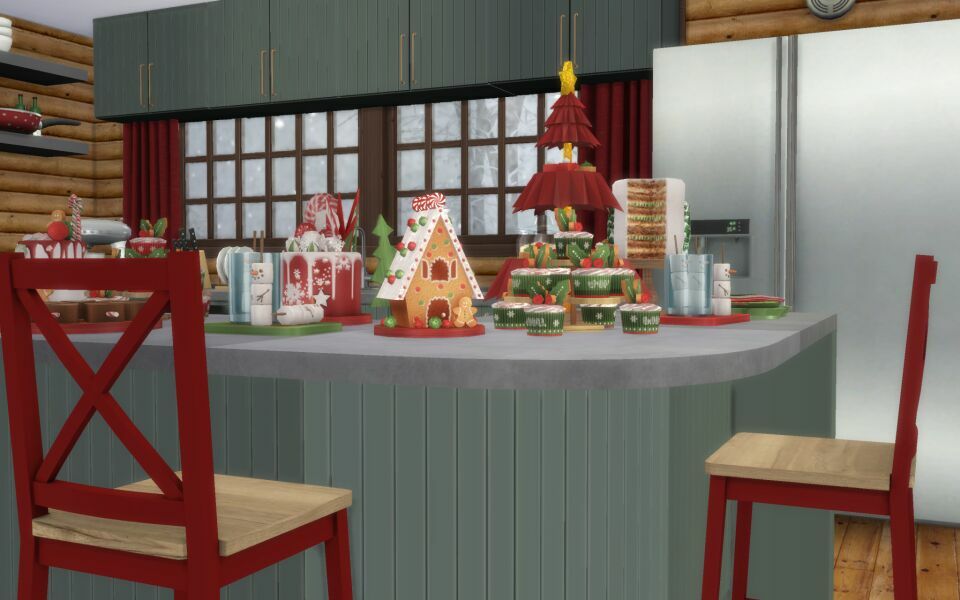 Christmas LOG Cabin CC Build By Similebuilds 9 sims 4 cc christmas log cabin cc build by similebuilds 4