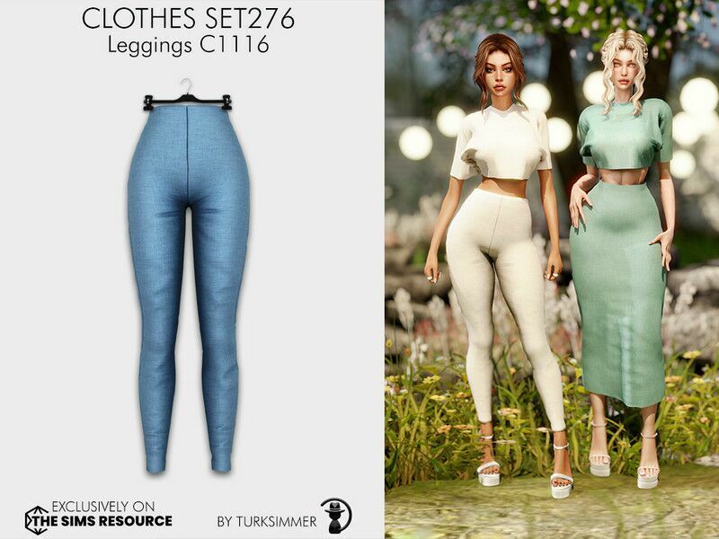 Clothes SET276 Leggings C1116 1 Clothes SET276 Leggings C1116 Sims 4 CC