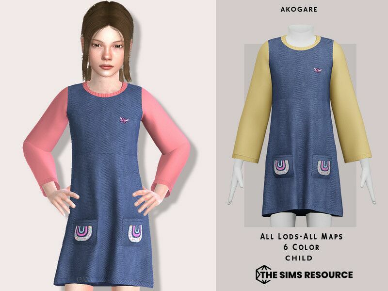 Clothing: Nomi Dress 1 Clothing: Nomi Dress Sims 4 CC