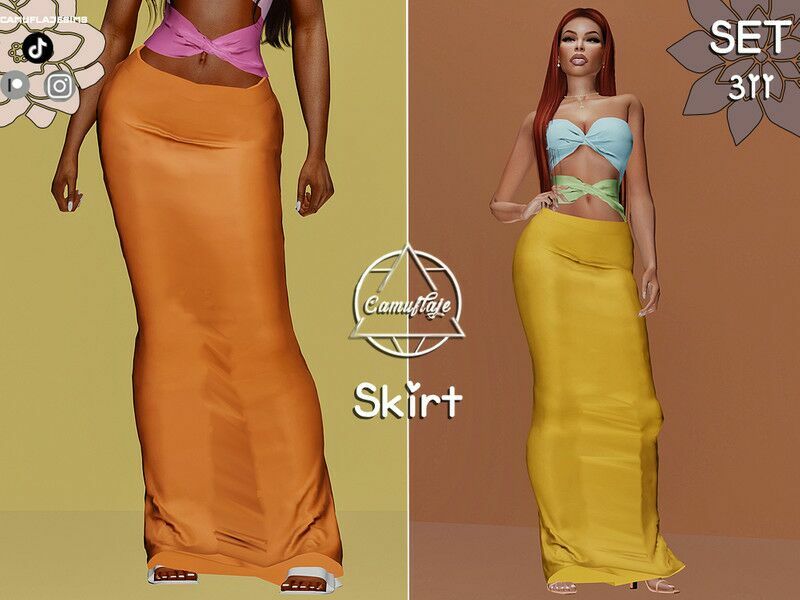 Colorful Skirt 1 Colorful Skirt Sims 4 CC