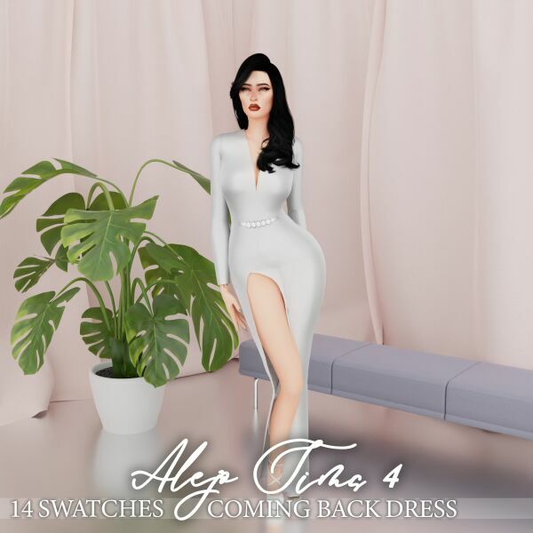 Coming Back Dress 4 sims 4 cc coming back dress 2
