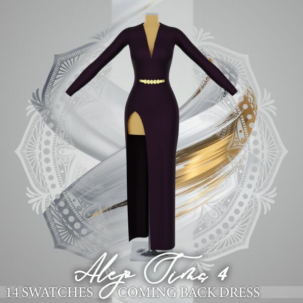 Coming Back Dress 2 sims 4 cc coming back dress 4