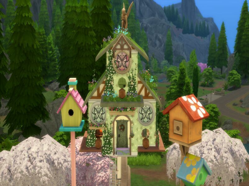 Cottage (Fairy Birdhouse) By Susancho93 1 Cottage (Fairy Birdhouse) By Susancho93 Sims 4 CC