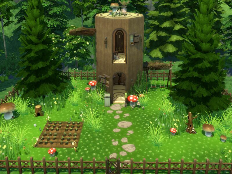 Cottage (THE Tree Trunk) By Susancho93 1 Cottage (THE Tree Trunk) By Susancho93 Sims 4 CC