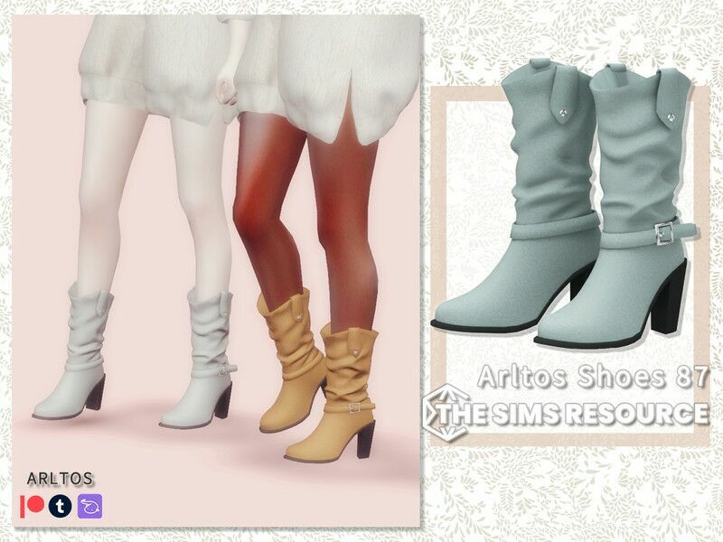 Cowboy Boots / 87 By Arltos 1 Cowboy Boots / 87 By Arltos Sims 4 CC