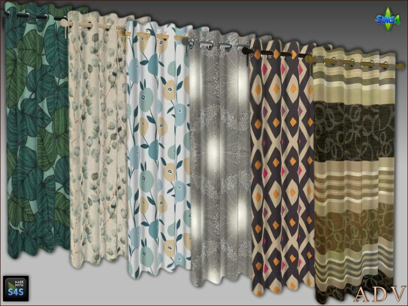 Curtains 4 sims 4 cc curtains 9