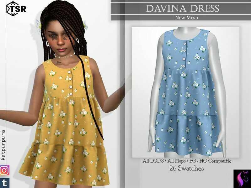 Davina Dress By Katpurpura 1 Davina Dress By Katpurpura Sims 4 CC
