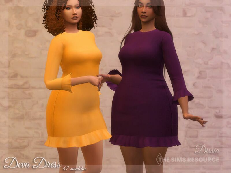 Deva Dress By Dissia 1 Deva Dress By Dissia Sims 4 CC