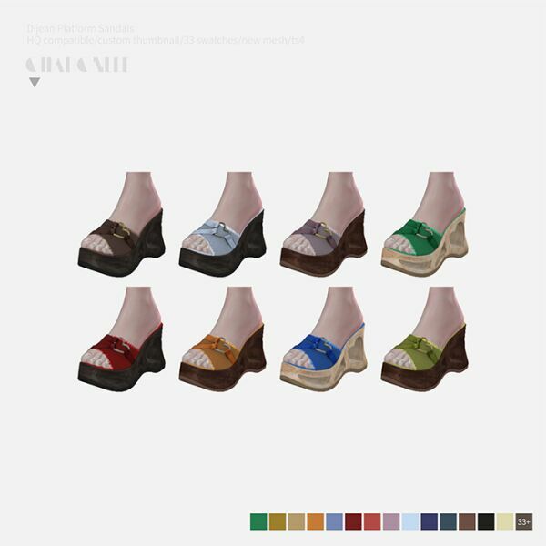 Dijean Platform Sandals By Charonlee 3 sims 4 cc dijean platform sandals by charonlee 3