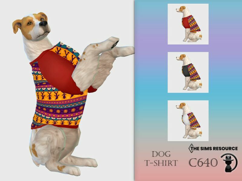 DOG T-Shirt C640 By Turksimmer 1 DOG T-Shirt C640 By Turksimmer Sims 4 CC
