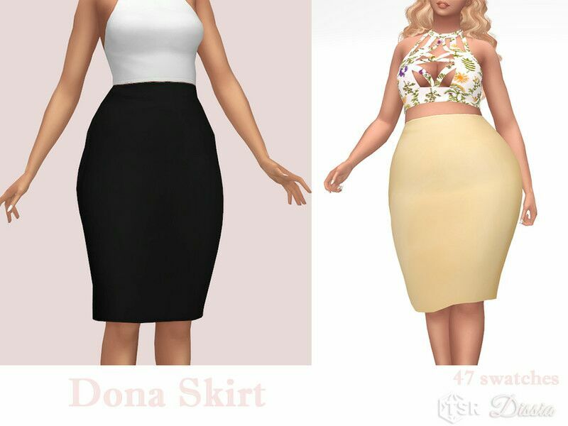 Dona Skirt By Dissia 1 Dona Skirt By Dissia Sims 4 CC