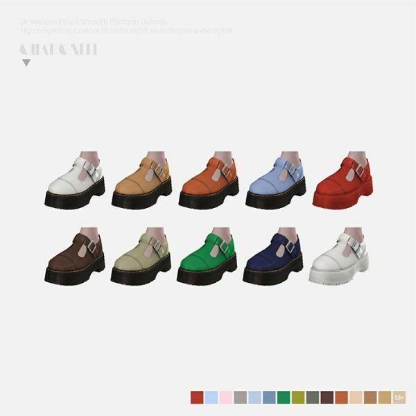 DR Martens Ethan Smooth Platform Oxfords By Charonlee 2 sims 4 cc dr martens ethan smooth platform oxfords by charonlee 3