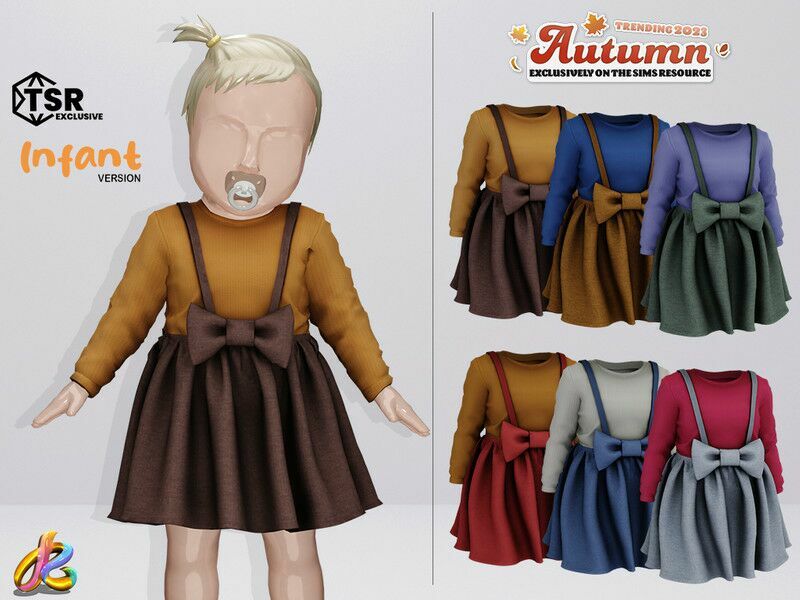 Dress 252 – Infant Version 1 Dress 252 – Infant Version Sims 4 CC