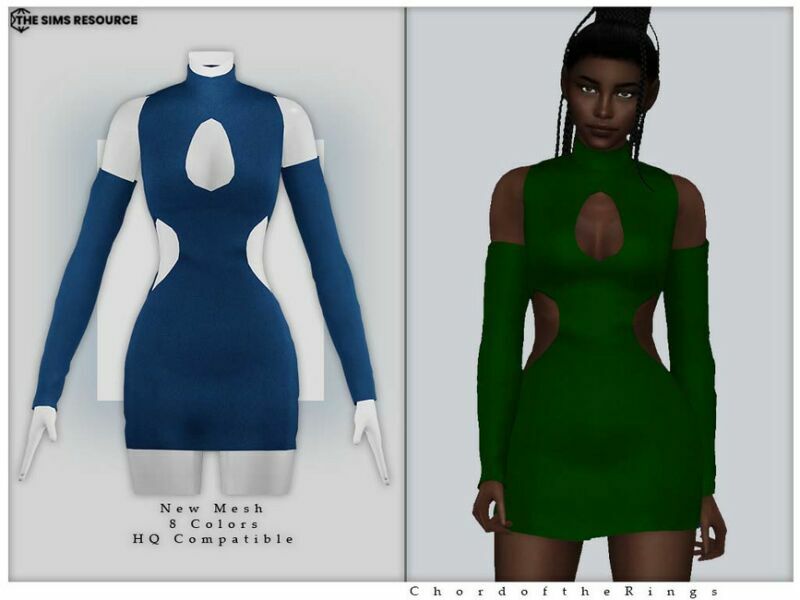 Dress NO.154 By Chordoftherings 1 Dress NO.154 By Chordoftherings Sims 4 CC