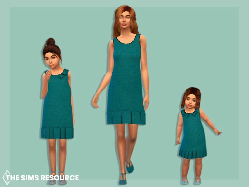 Dress With Pleats At The HEM Child By Mysteriousoo 2 sims 4 cc dress with pleats at the hem child by mysteriousoo 2
