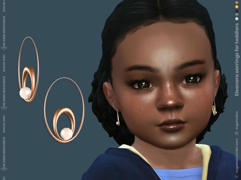 Eleonora Earrings For Toddlers 1 Eleonora Earrings For Toddlers Sims 4 CC