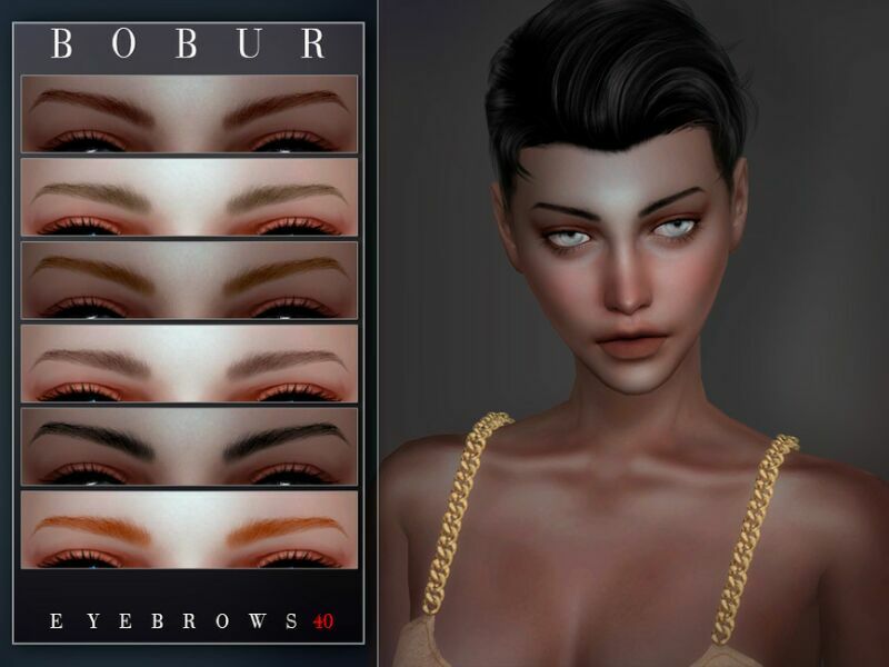 Eyebrows 40 By Bobur3 1 Eyebrows 40 By Bobur3 Sims 4 CC