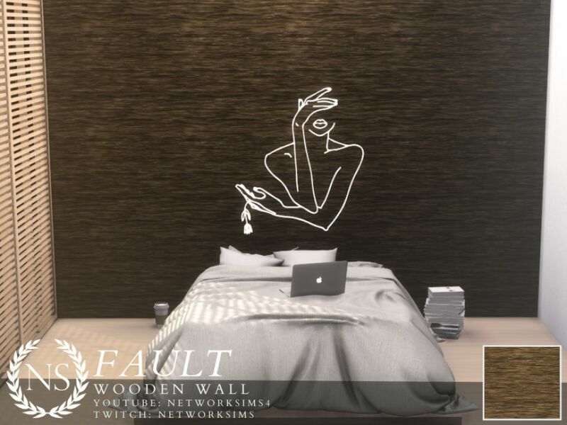Fault Wooden Wall By Networksims 1 Fault Wooden Wall By Networksims Sims 4 CC