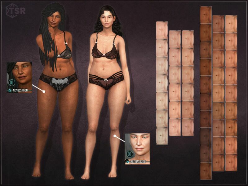 Female Elder Skin 01 – Dark Version By Remussirion 2 sims 4 cc female elder skin 01 dark version by remussirion 2