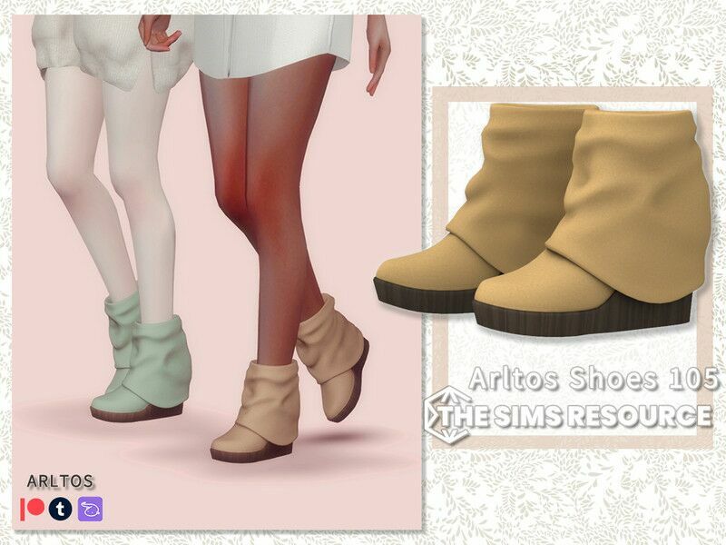 Flip Boots / 105 By Arltos 1 Flip Boots / 105 By Arltos Sims 4 CC