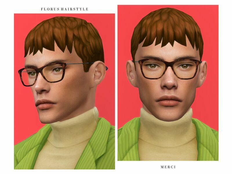 Florus Hairstyle By '-Merci- 1 Florus Hairstyle By ‘-Merci- Sims 4 CC