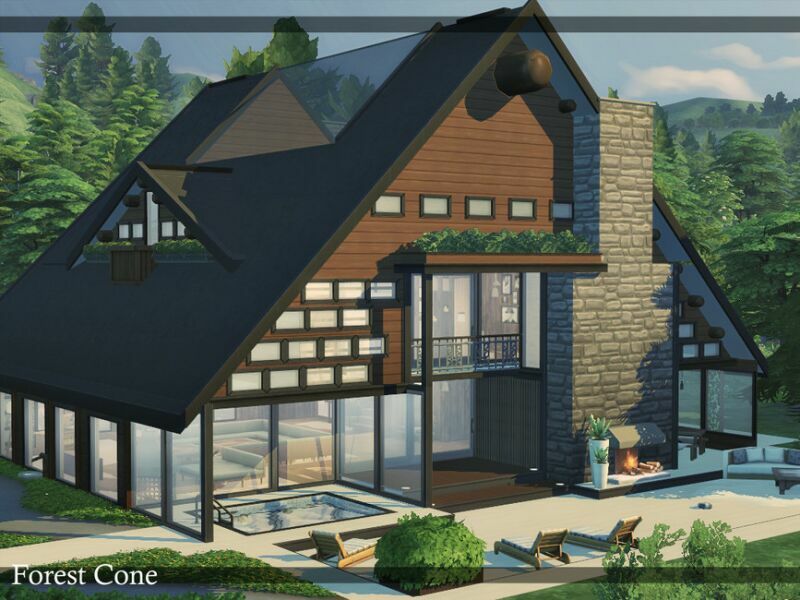 Forest Cone | Nocc By Simzmora 7 sims 4 cc forest cone nocc by simzmora 2