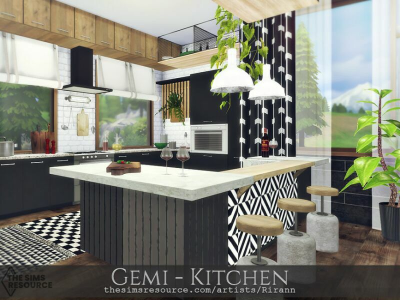 Gemi – Kitchen – TSR CC Only By Rirann 1 Gemi – Kitchen – TSR CC Only By Rirann Sims 4 CC